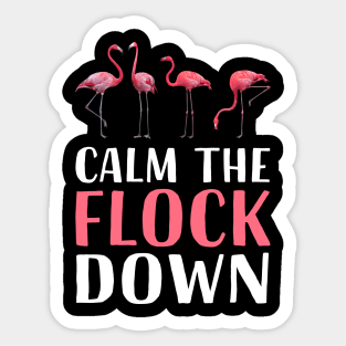 Pink Perfection Stylish Flamingo Tee for Fashionable Nature Lovers Sticker